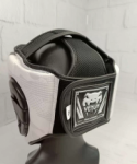 Шлем боксерский Venum закрытый бело-черный