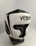 Шлем боксерский Venum закрытый бело-черный